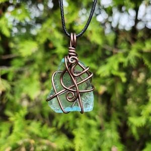 Handmade beach glass necklace